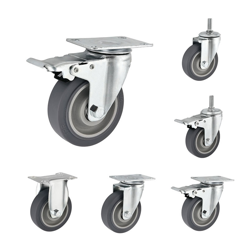 Casters Medium Duty TPR สีเทา